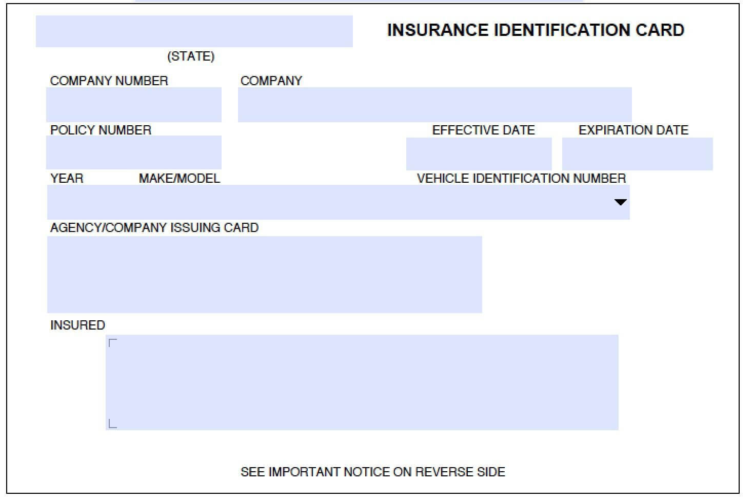 Download (Pdf) | Card Templates Free, Car Insurance For Free Fake Auto Insurance Card Template