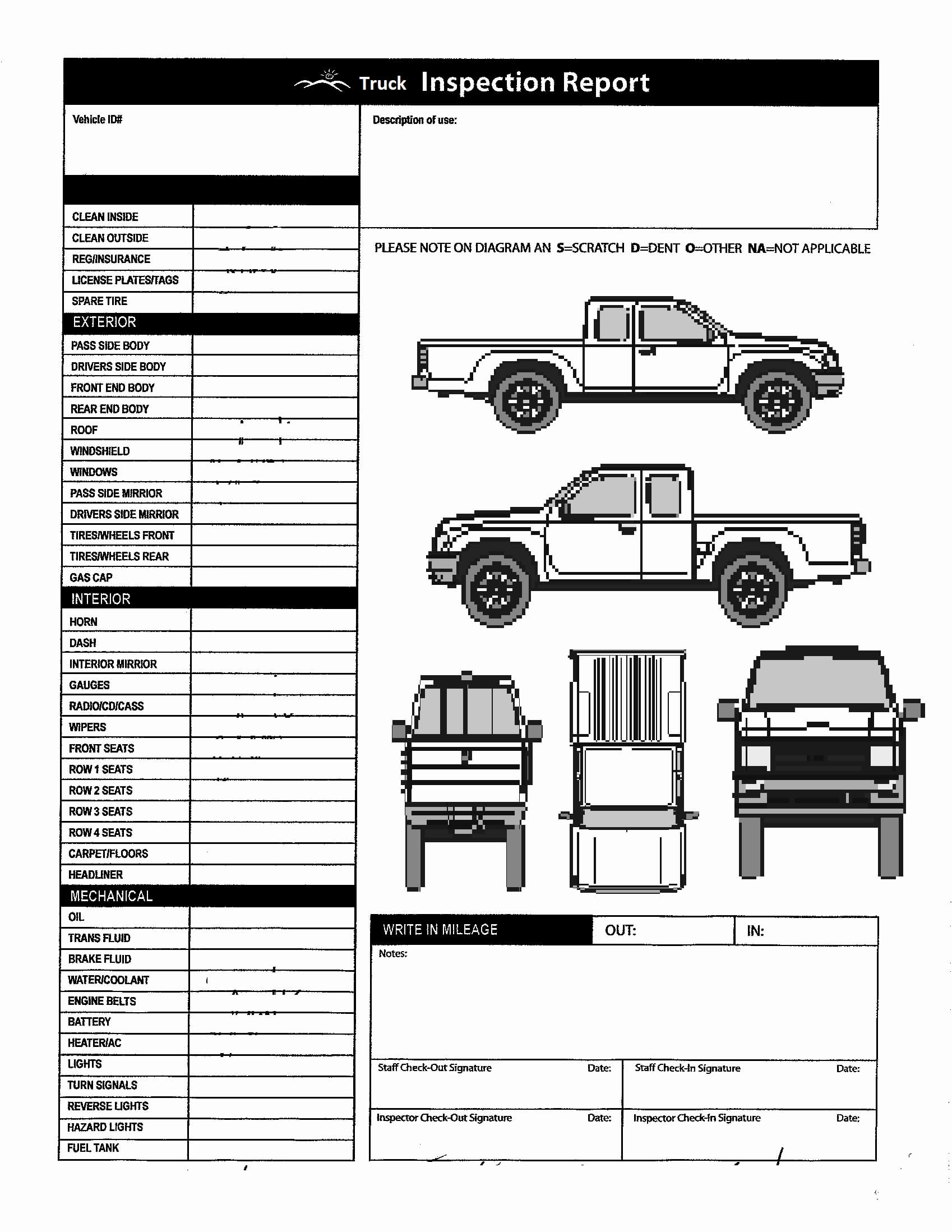 Download Vehicle Inspection Report Template | Cialis In Vehicle Inspection Report Template