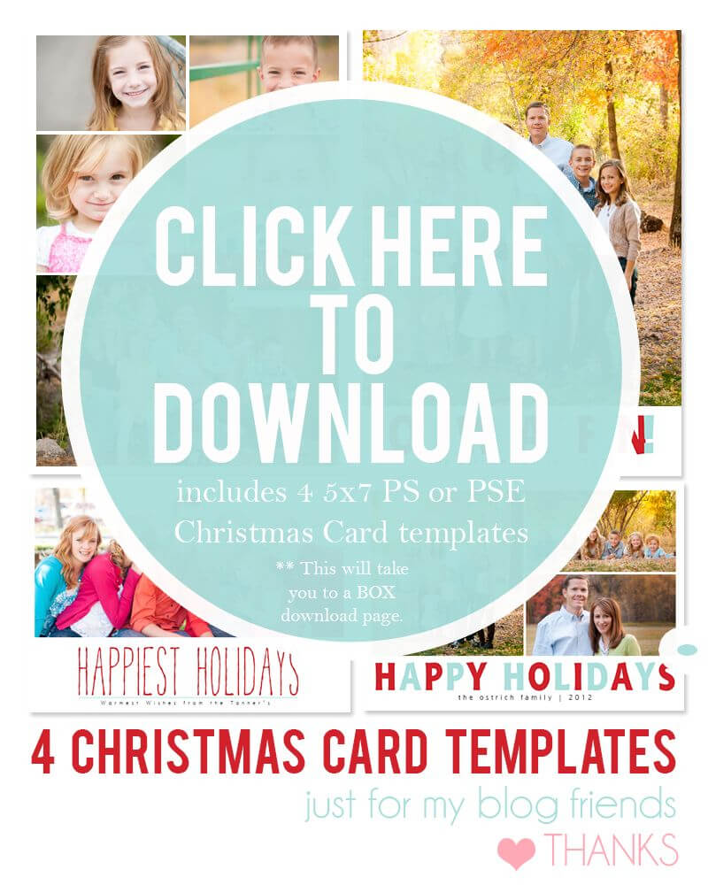 Downloadable Christmas Card Templates For Photos |  Free For Christmas Photo Cards Templates Free Downloads