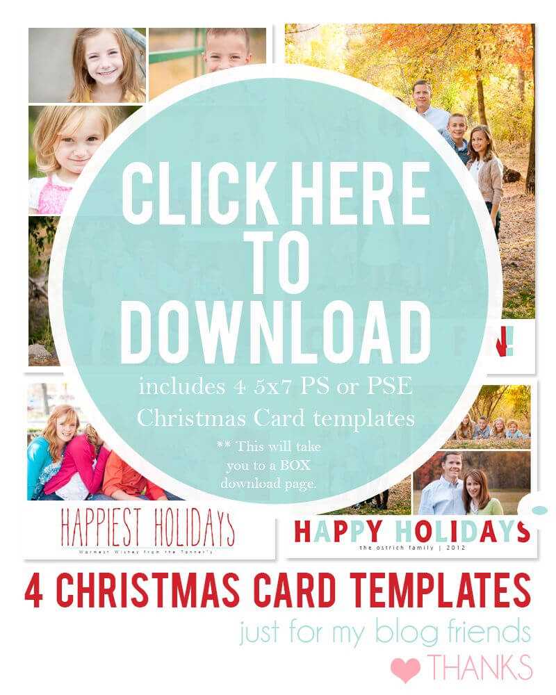 Downloadable Christmas Card Templates For Photos |  Free Inside Diy Christmas Card Templates