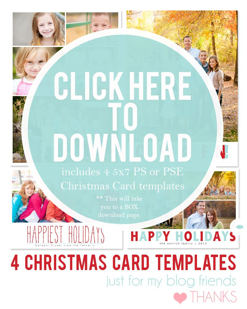 Downloadable Christmas Card Templates For Photos |  Free Regarding Free Christmas Card Templates For Photographers