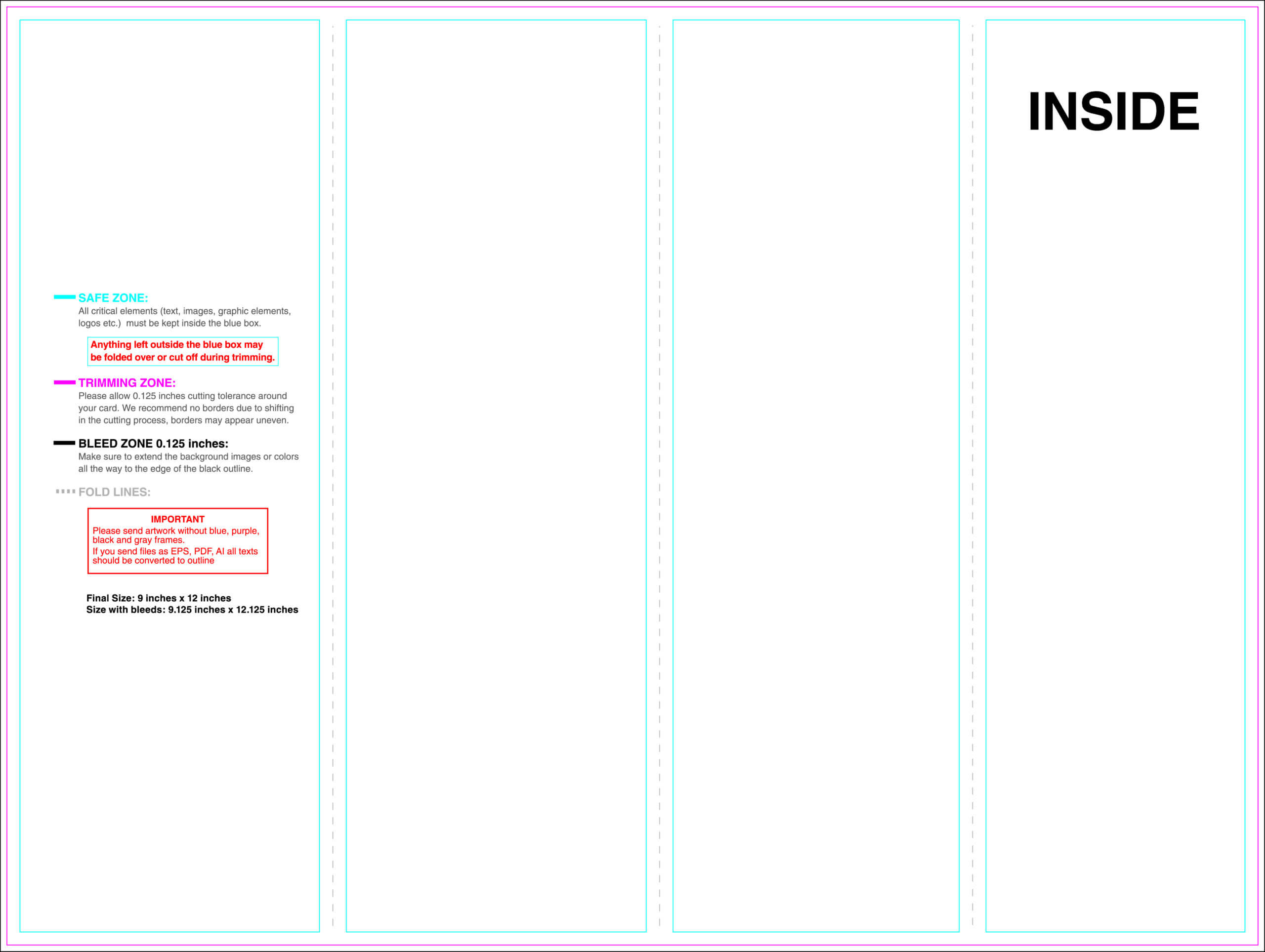 Dreaded Quad Fold Brochure Template Ideas 11X17 4 Panel With 4 Panel Brochure Template