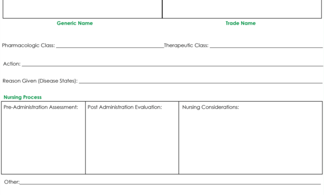 Drug Card Template | Drug Cards, Pharmacology Nursing for Pharmacology Drug Card Template