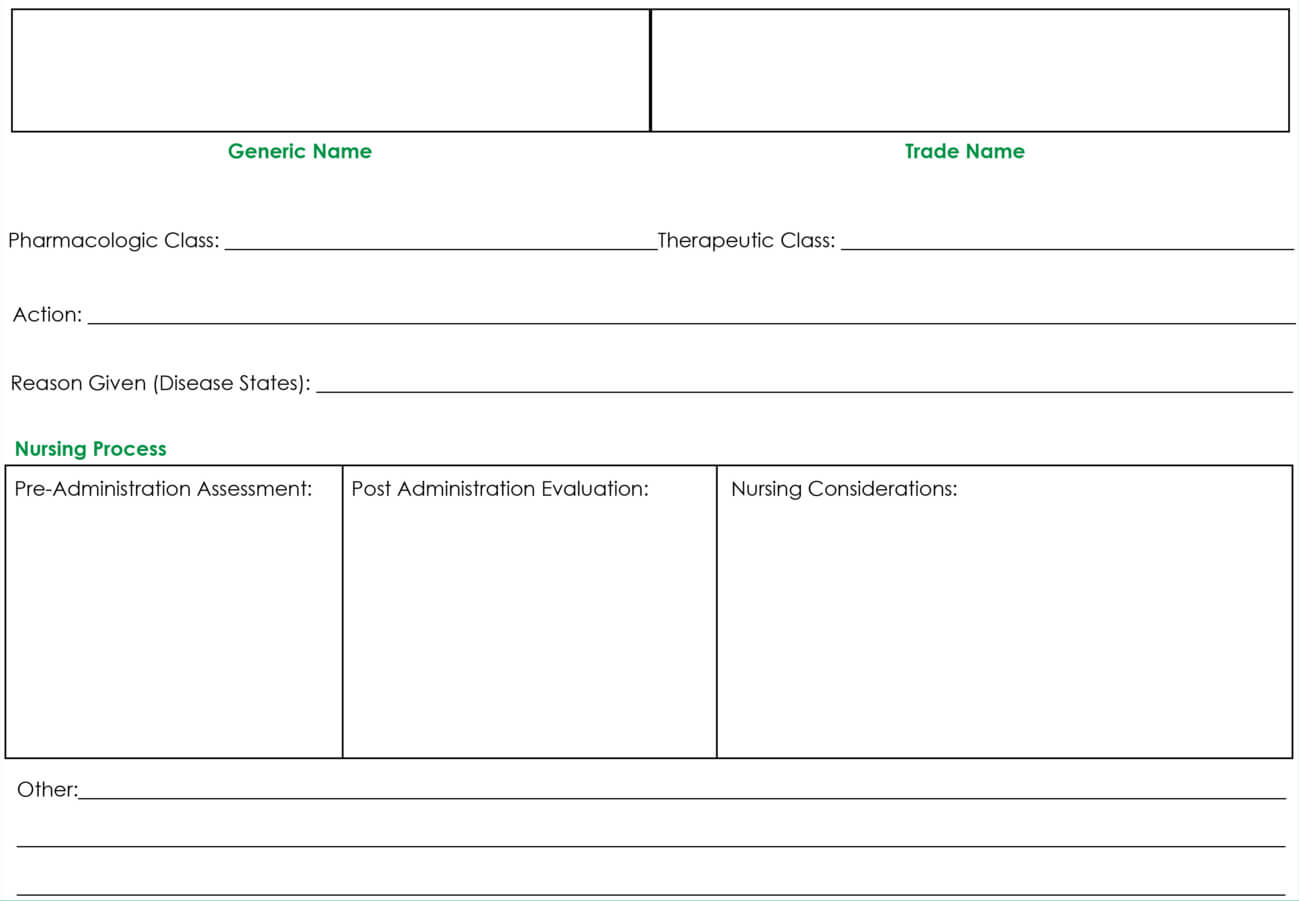 Drug Card Template | Drug Cards, Pharmacology Nursing For Pharmacology Drug Card Template