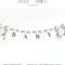 Dusty Blue Baby Shower Banner Template Regarding Baby Shower Banner Template