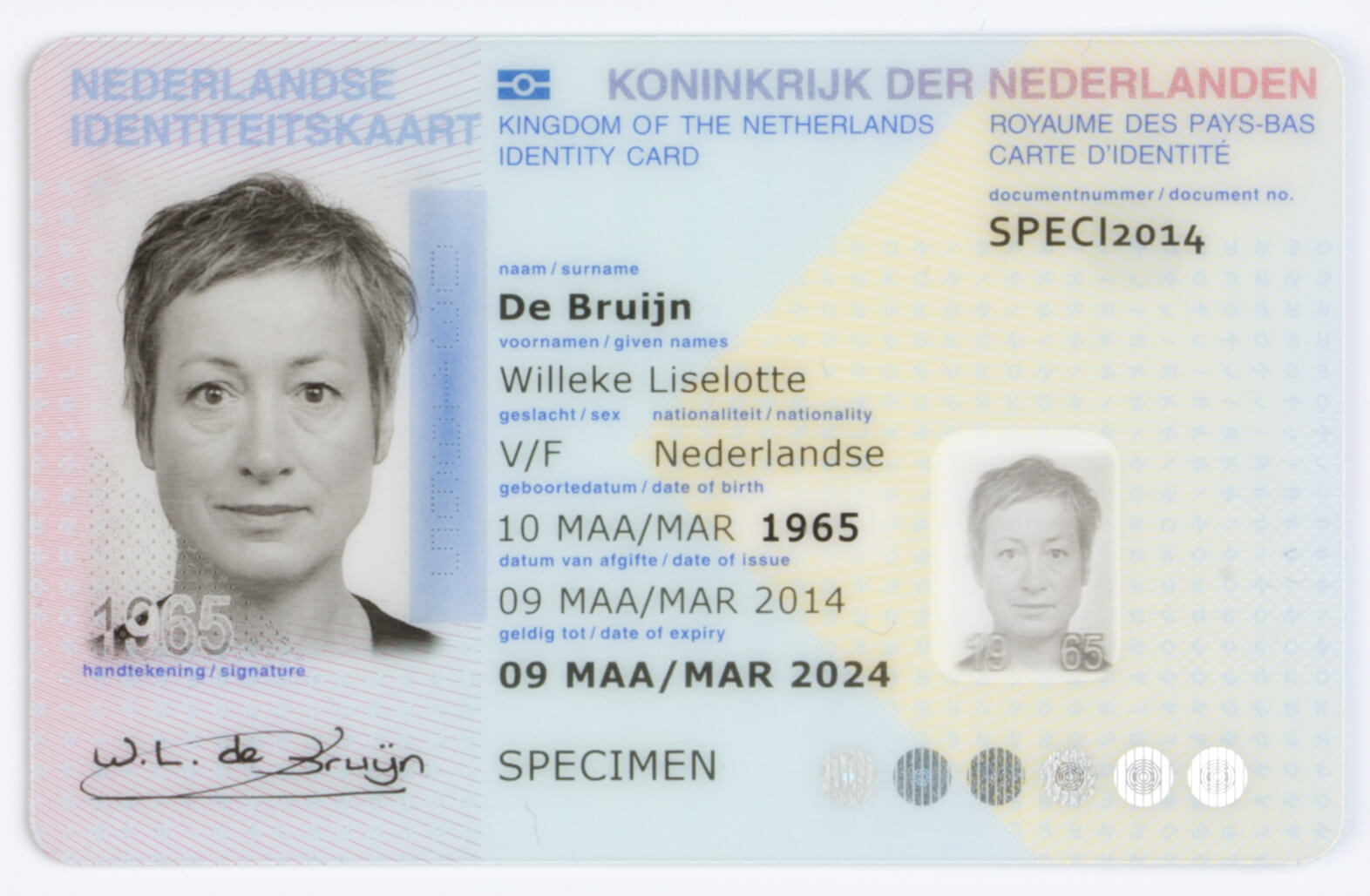 Dutch Identity Card – Wikipedia In Georgia Id Card Template