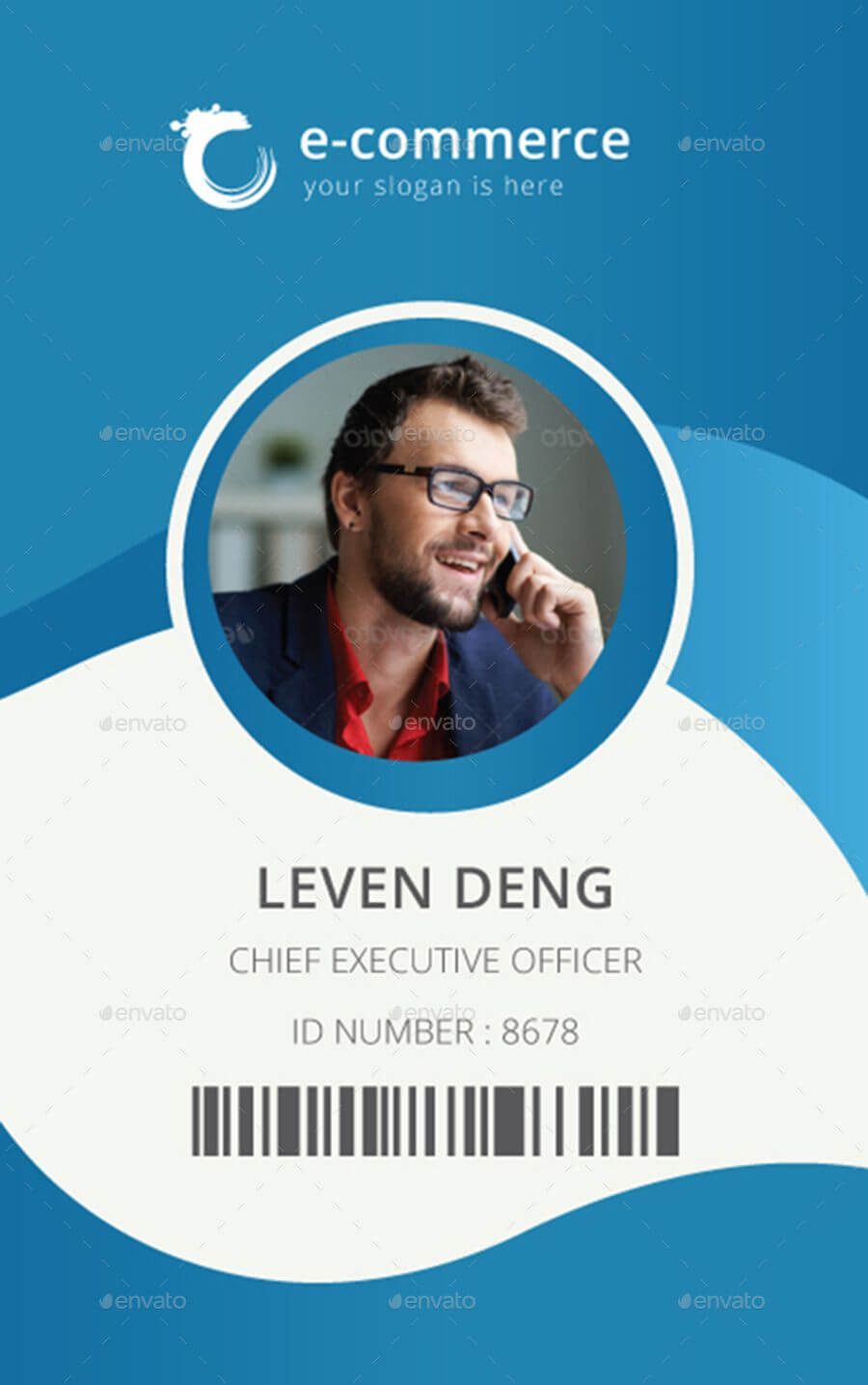 E Commerce Business Office Id Card | Name Card Design, Id With High School Id Card Template