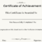 ❤️ Free Sample Certificate Of Achievement Template❤️ Regarding Army Certificate Of Achievement Template