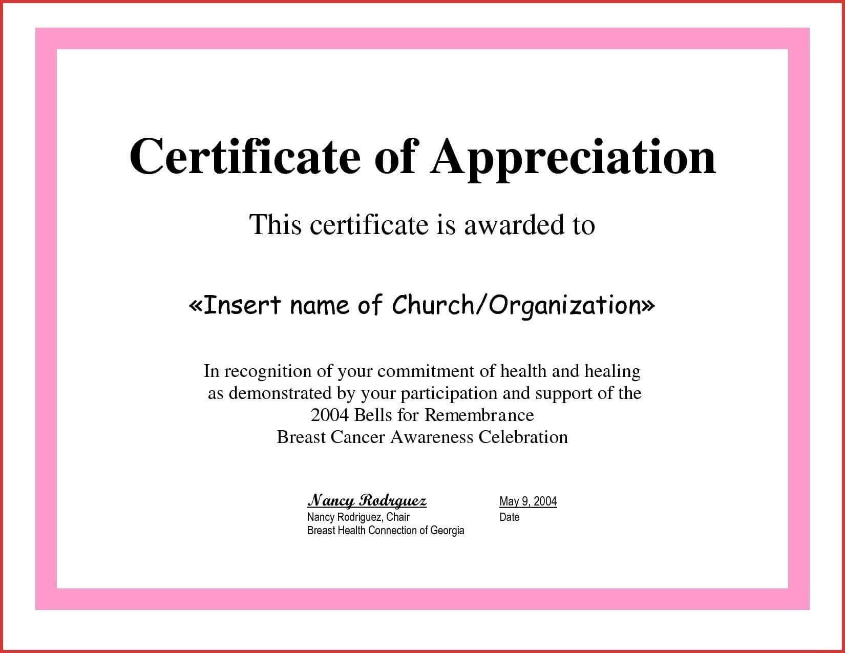 ❤️ Sample Certificate Of Appreciation Form Template❤️ Throughout Employee Anniversary Certificate Template