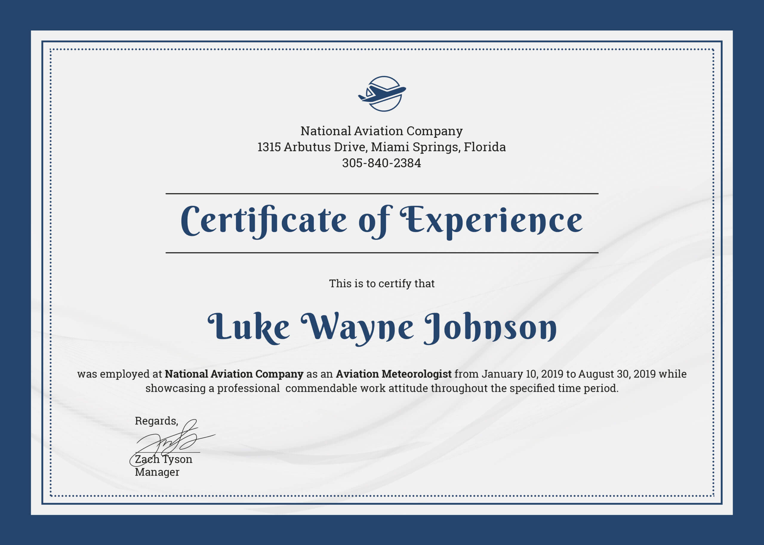 ❤️free Printable Certificate Of Experience Sample Template❤️ For Certificate Of Experience Template
