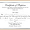 ❤️free Sample Certificate Of Baptism Form Template❤️ for Christian Baptism Certificate Template