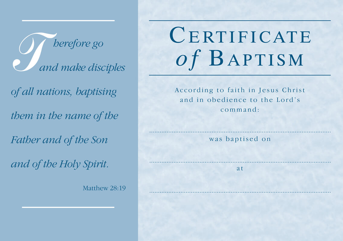 ❤️free Sample Certificate Of Baptism Form Template❤️ With Christian Baptism Certificate Template