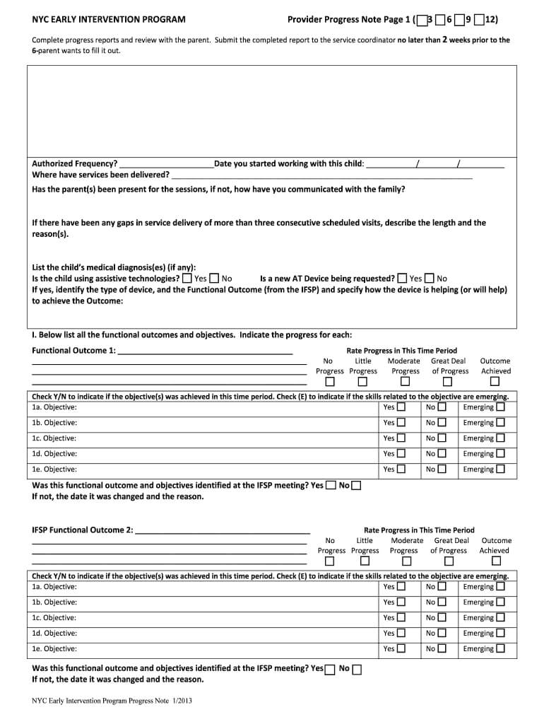 Early Intervention Progress Report - Fill Online, Printable Throughout Intervention Report Template