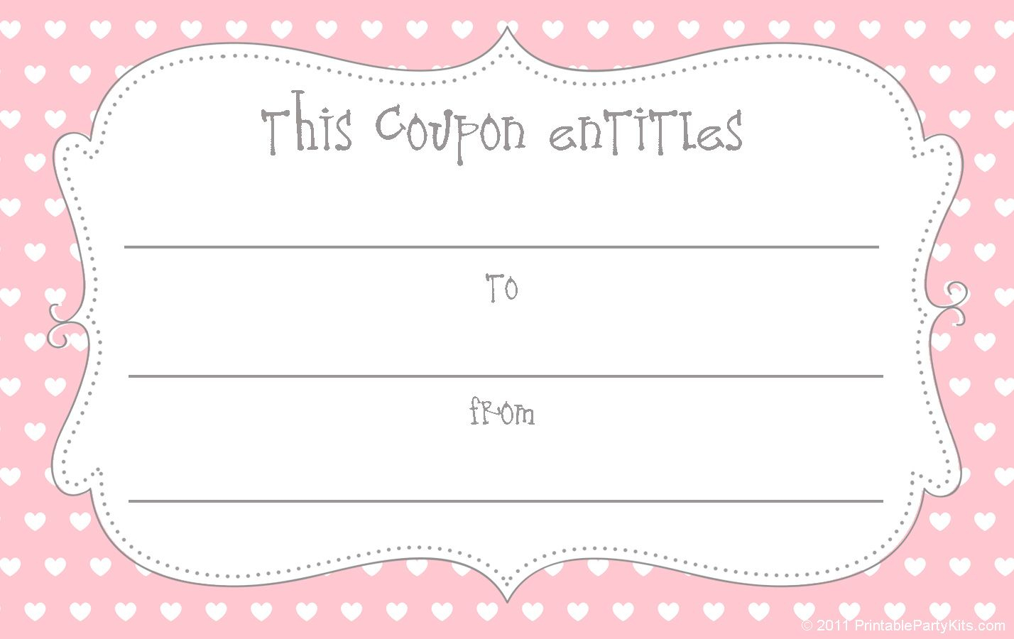 Early Play Templates: Free Gift Coupon Templates To Print In Fillable Gift Certificate Template Free