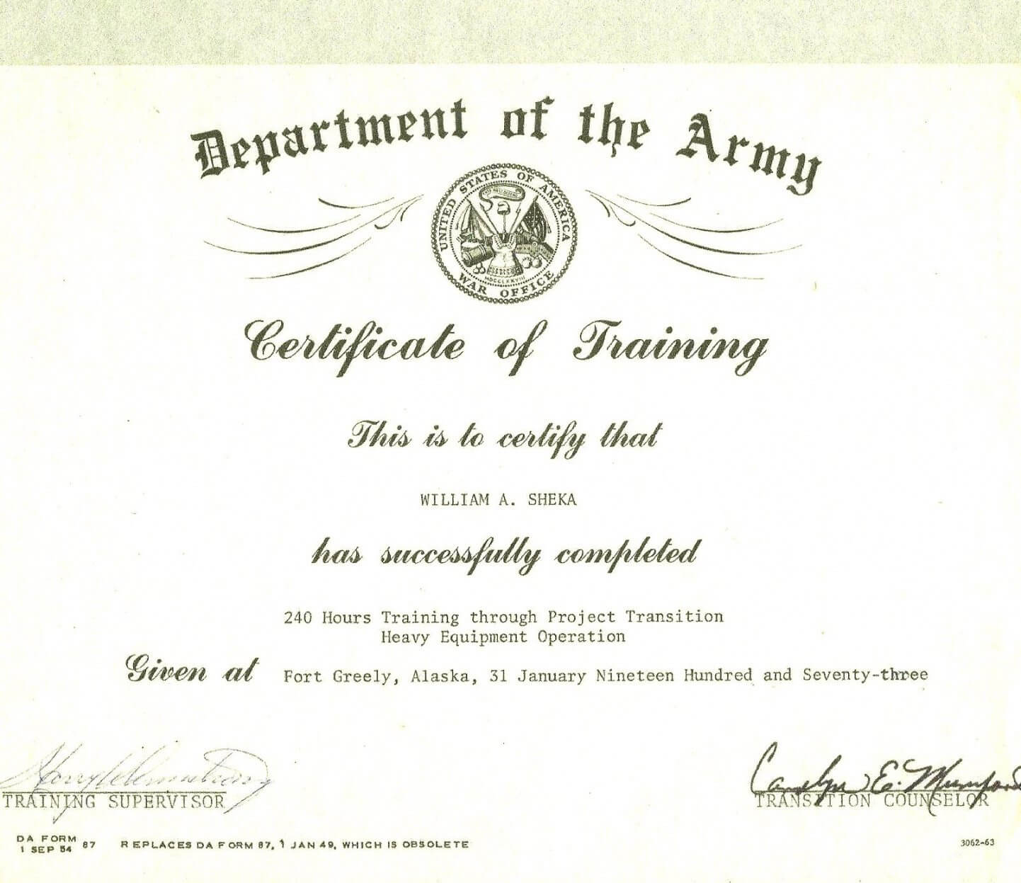 Editable Army Certificate Of Training Template Intended For Army Certificate Of Completion Template