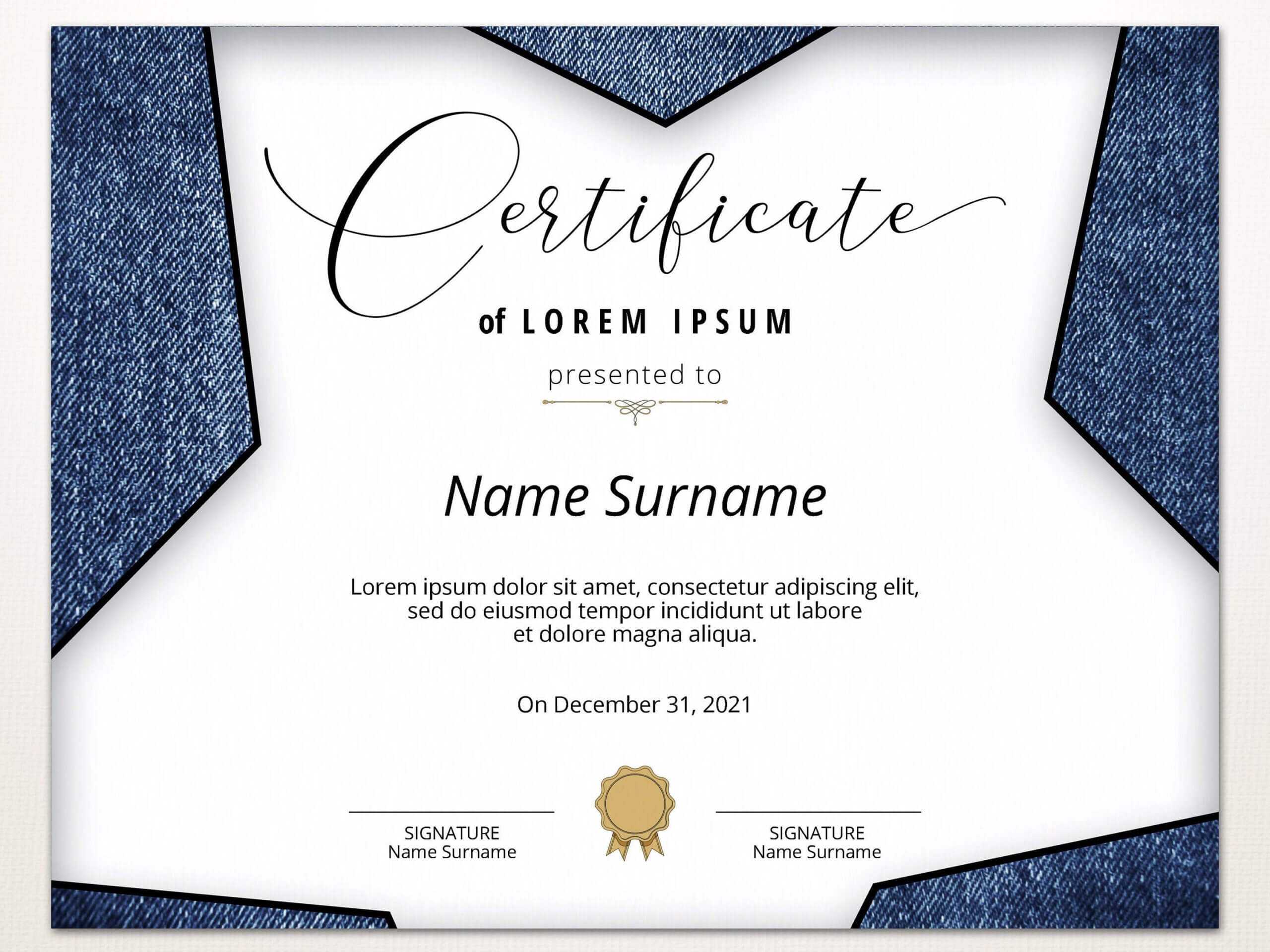 Editable Blank Certificate Template, Printable Certificate Inside Generic Certificate Template