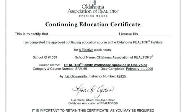 Editable Ceu Certificates Template Beautiful Continuing inside Continuing Education Certificate Template