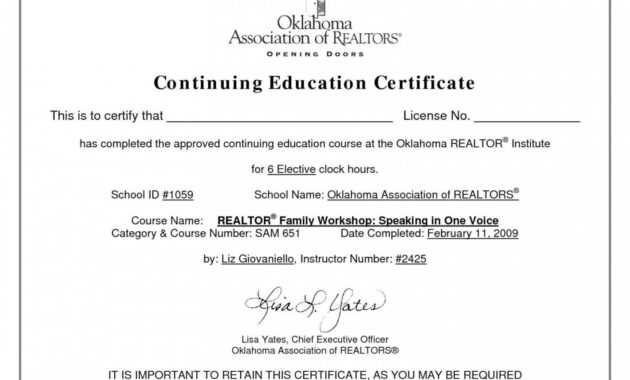 Editable Ceu Certificates Template Beautiful Continuing inside Continuing Education Certificate Template