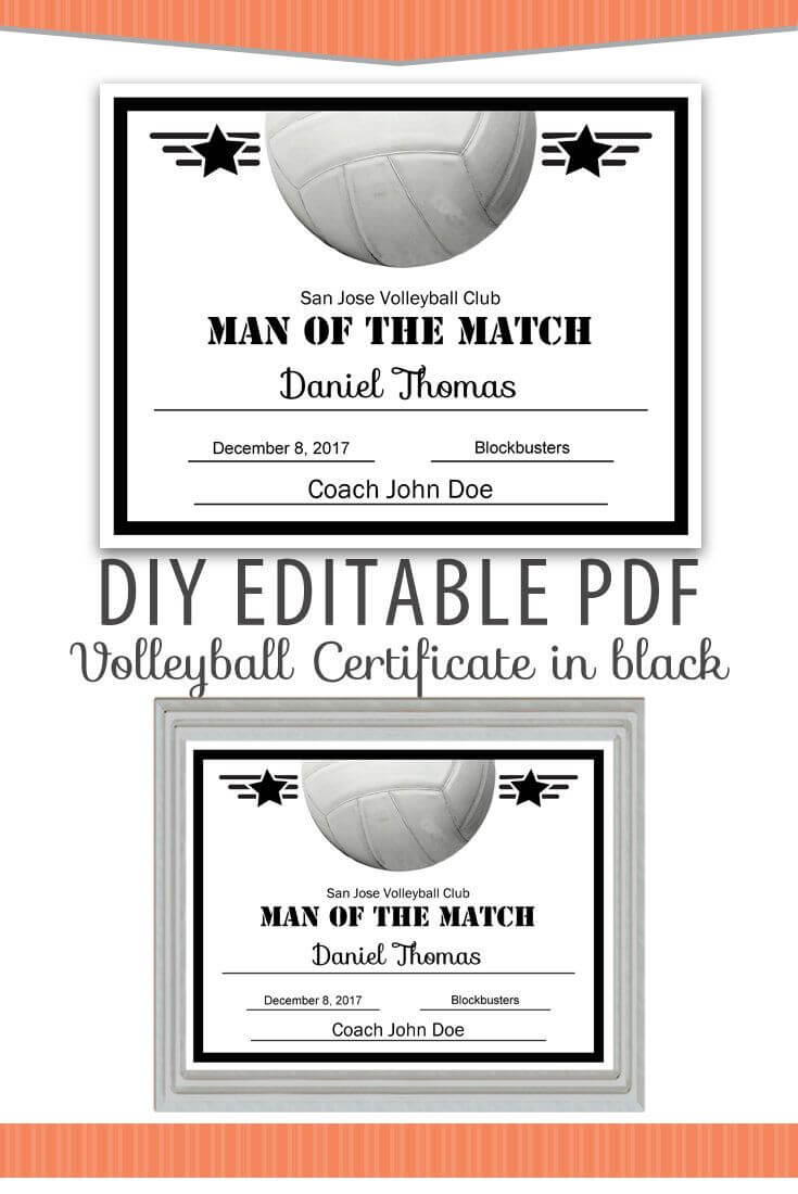 Editable Pdf Sports Team Softball Certificate Diy Award Regarding Softball Certificate Templates Free