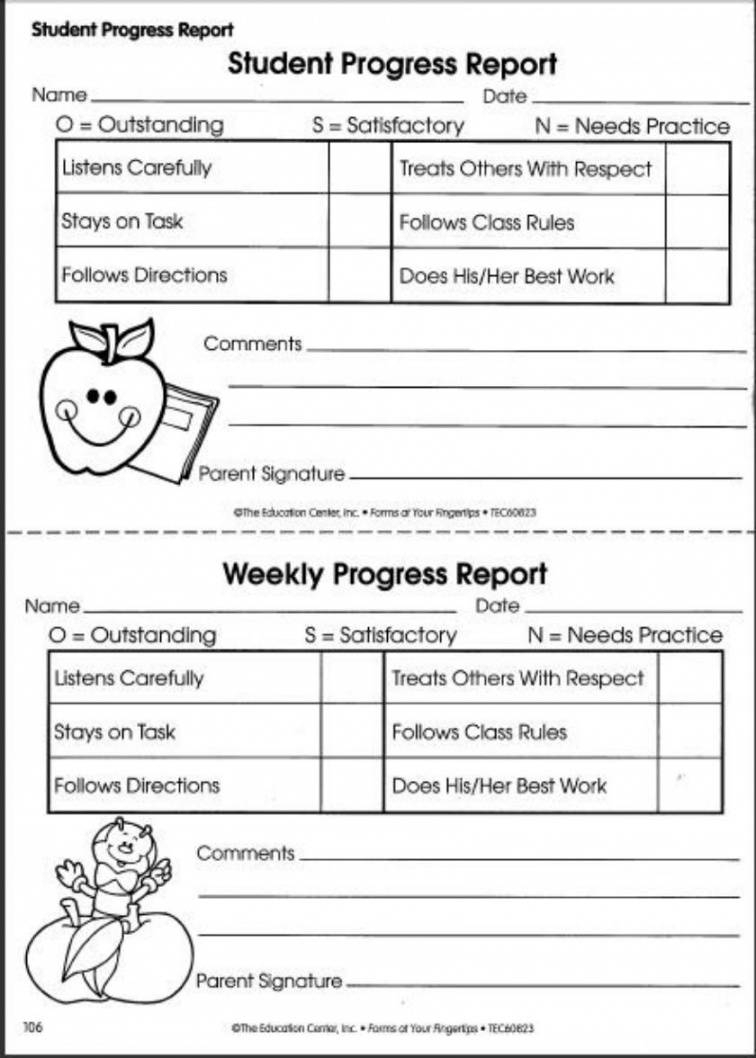 Editable Pinolivia Rhea On T E A C H I N G Progress Inside Educational Progress Report Template