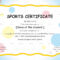 Editable Sports Day Certificate Template for Athletic Certificate Template