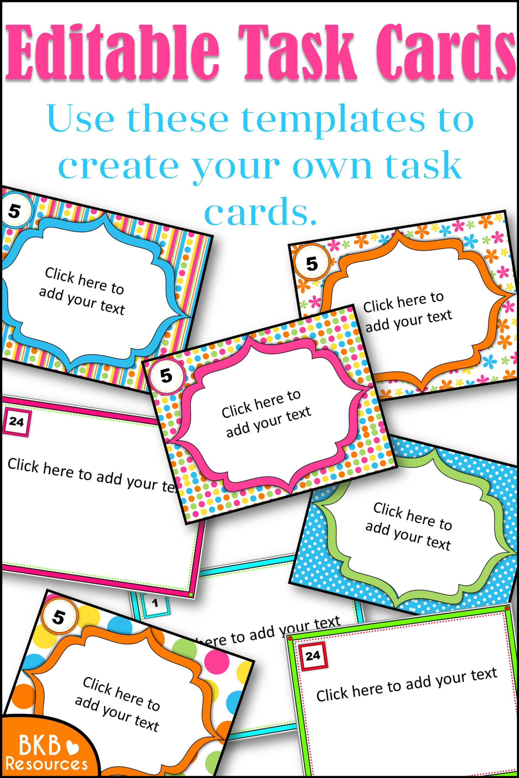 Editable Task Card Templates – Bkb Resources Intended For Task Card Template