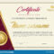 Elegant Certificate Template Vector With Luxury And Modern With Regard To Workshop Certificate Template