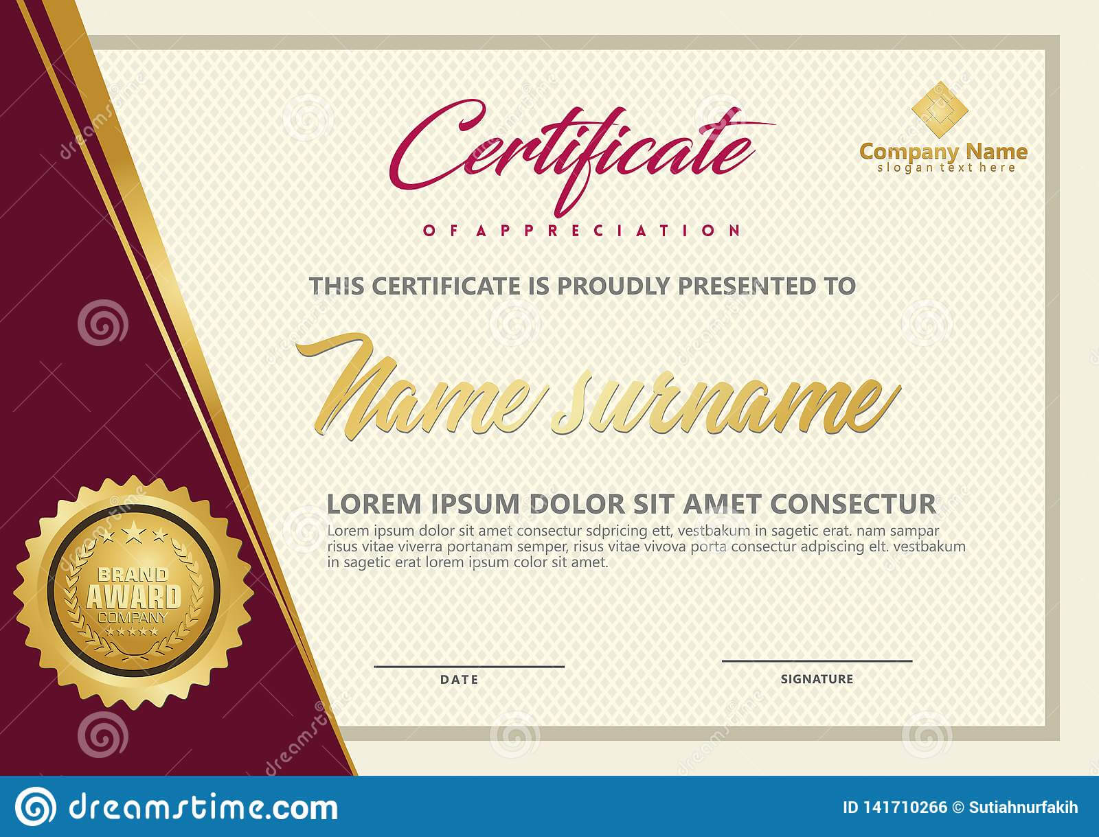 Elegant Certificate Template Vector With Luxury And Modern With Regard To Workshop Certificate Template
