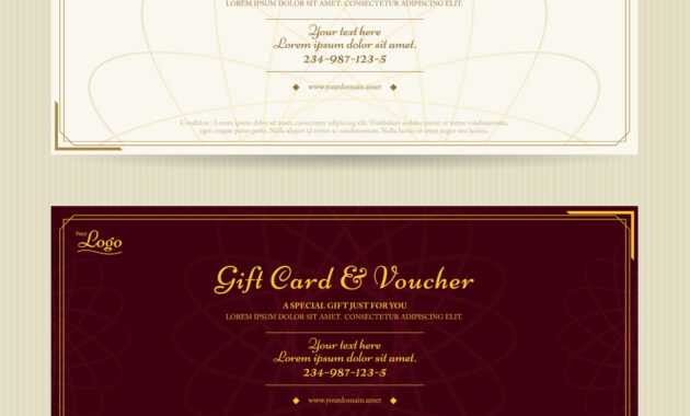 Elegant Gift Voucher Or Gift Card Template with Elegant Gift Certificate Template