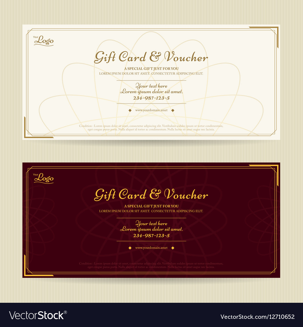 Elegant Gift Voucher Or Gift Card Template With Elegant Gift Certificate Template