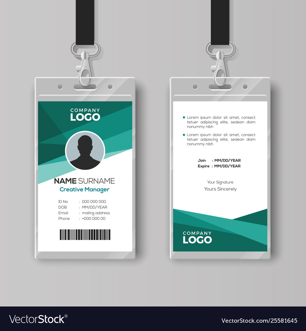 Elegant Id Card Design Template Intended For Id Card Template Ai
