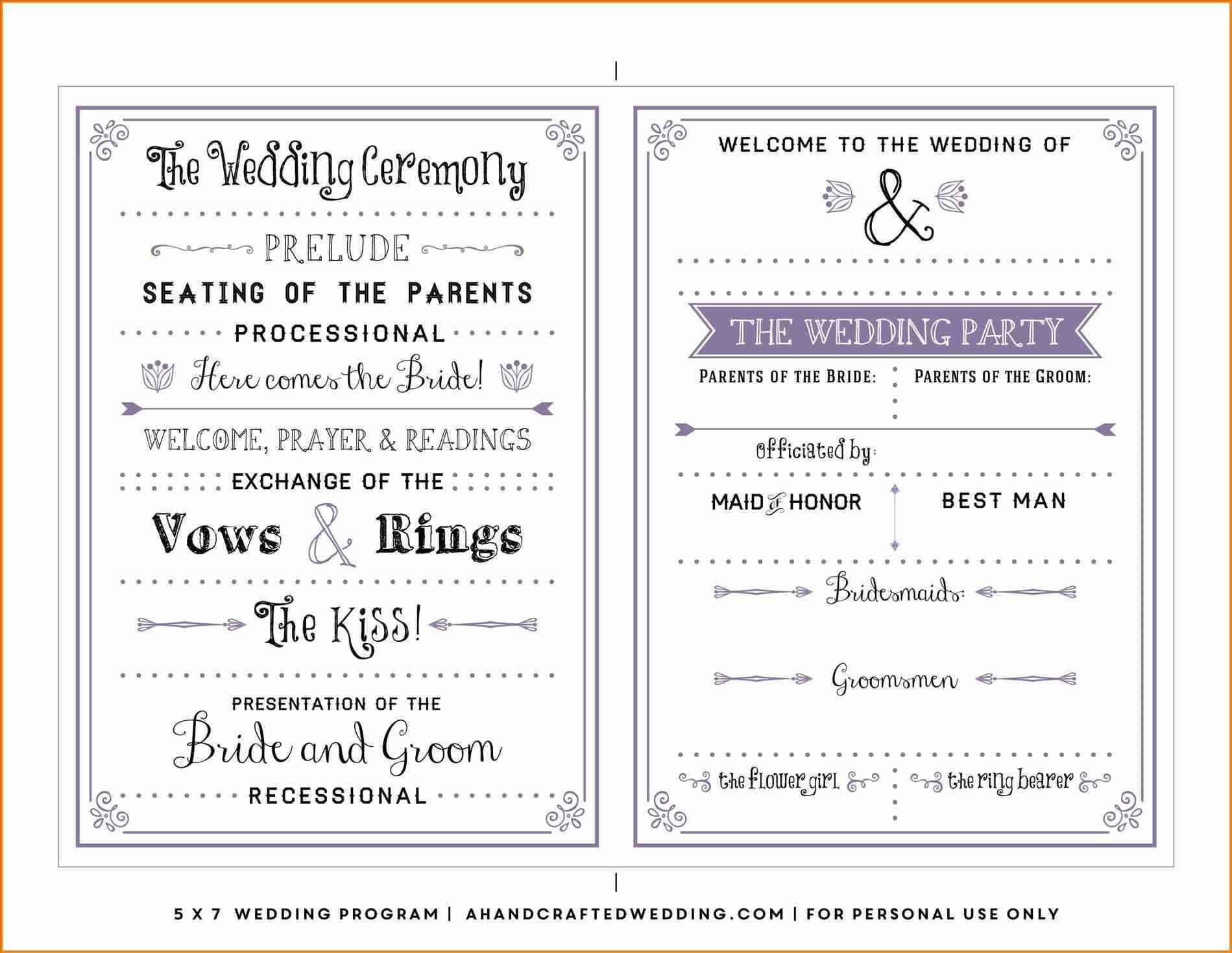 Elegant Microsoft Word Wedding Program Template 004 One Page Within Wedding Seating Chart Template Word