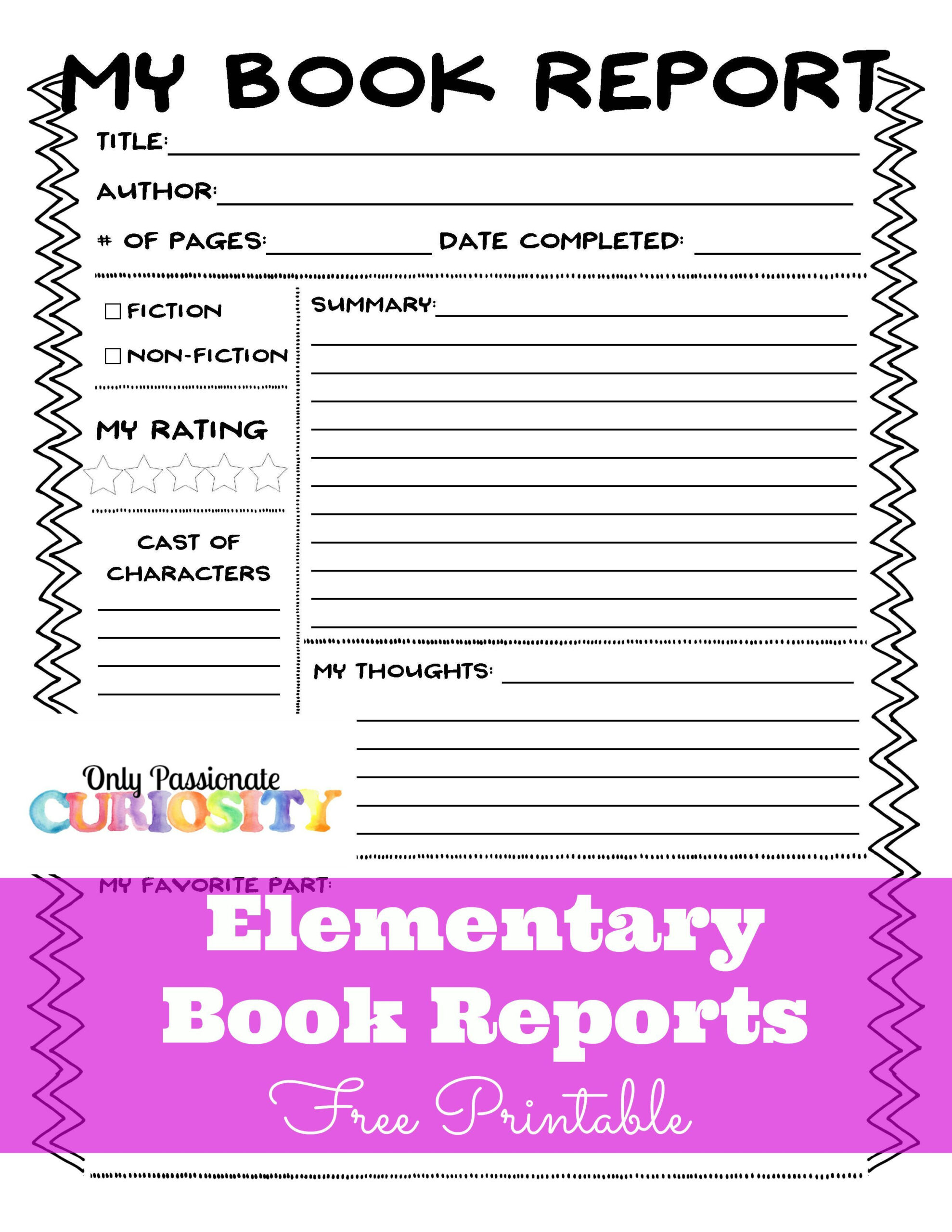 Elementary Book Reports Made Easy | Book Report Templates Intended For Book Report Template In Spanish