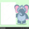 Elephant White Board Template Your Text Cartoon Character Inside Blank Elephant Template