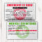 Emergency Identification Card Template, Medical Condition For Medication Card Template