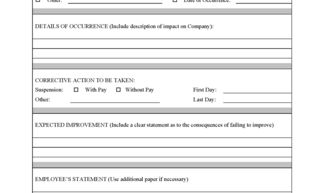 Employee Discipline Form Template | Employee Evaluation Form throughout Blank Evaluation Form Template