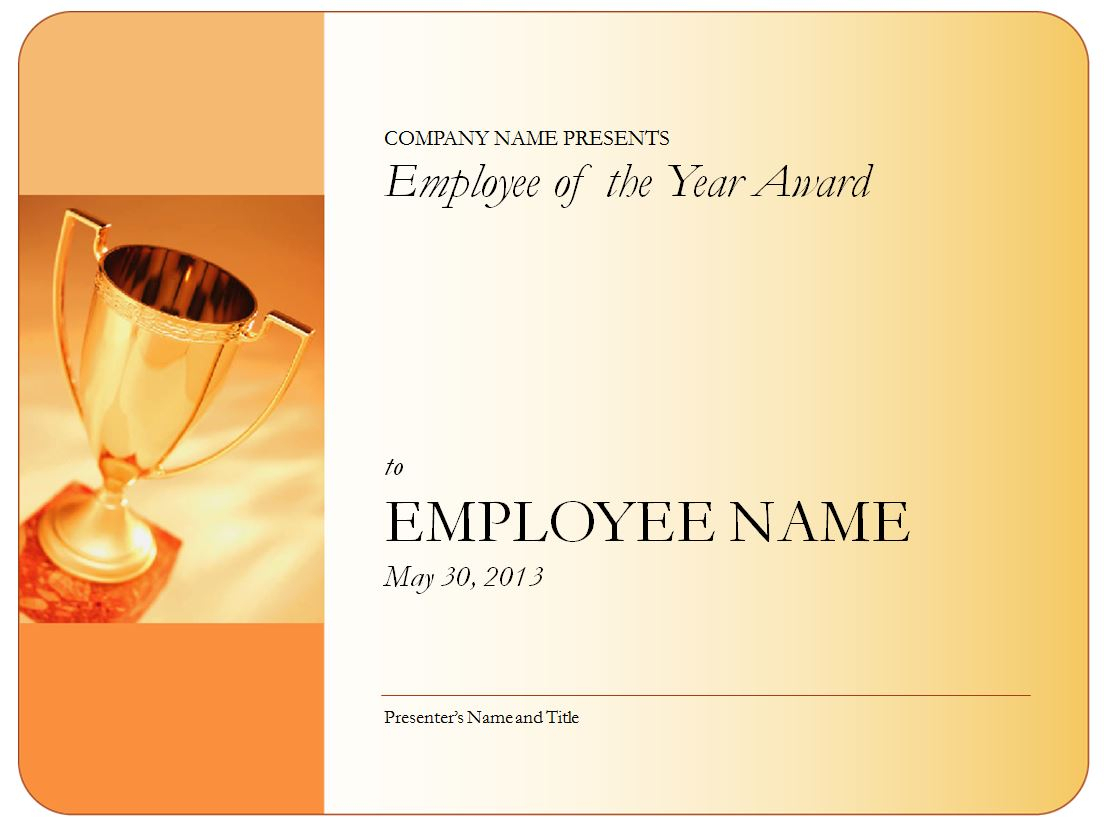 Employee Of The Year Certificate For Employee Of The Year Certificate Template Free