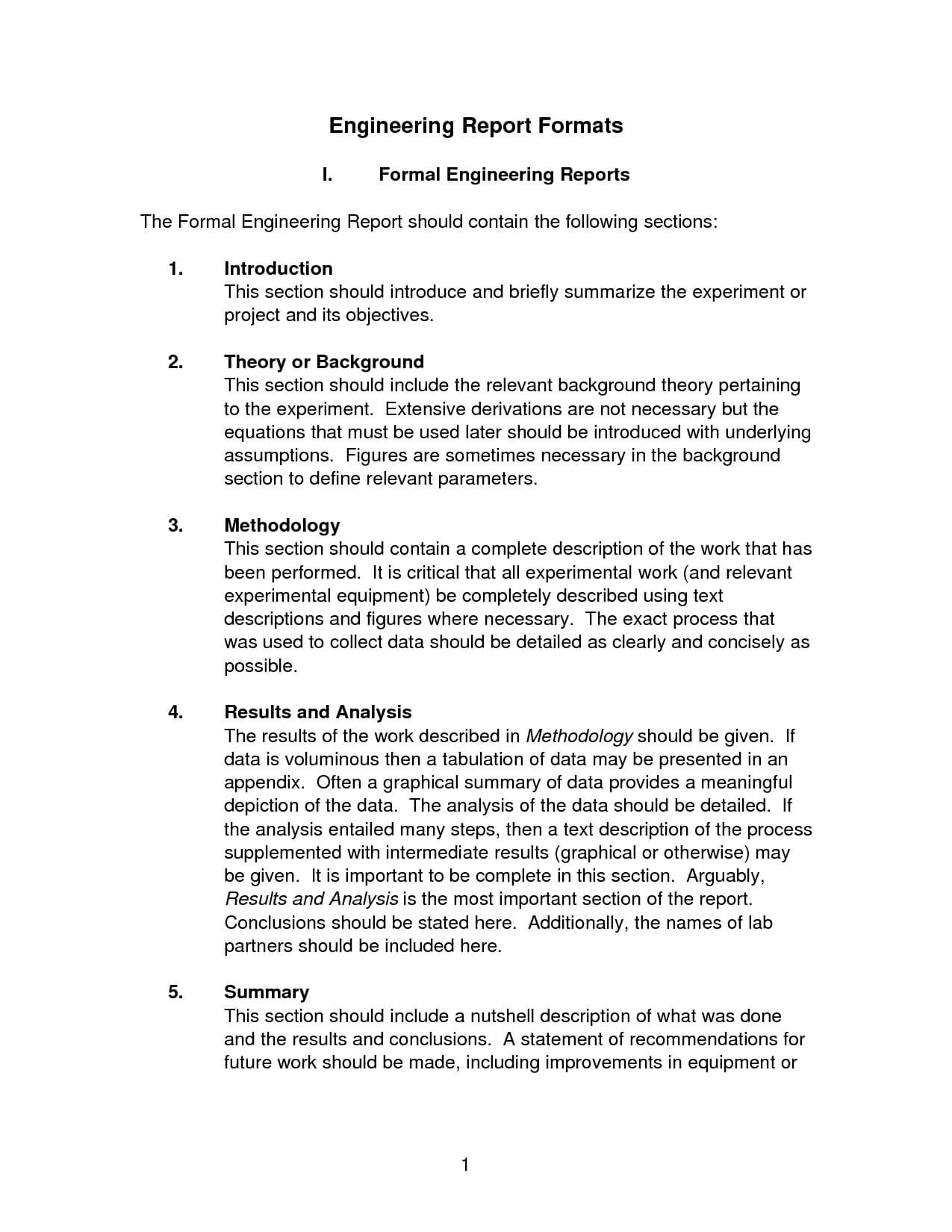 Engineering Report Template Project Progress Lab Example Pdf Regarding Engineering Lab Report Template