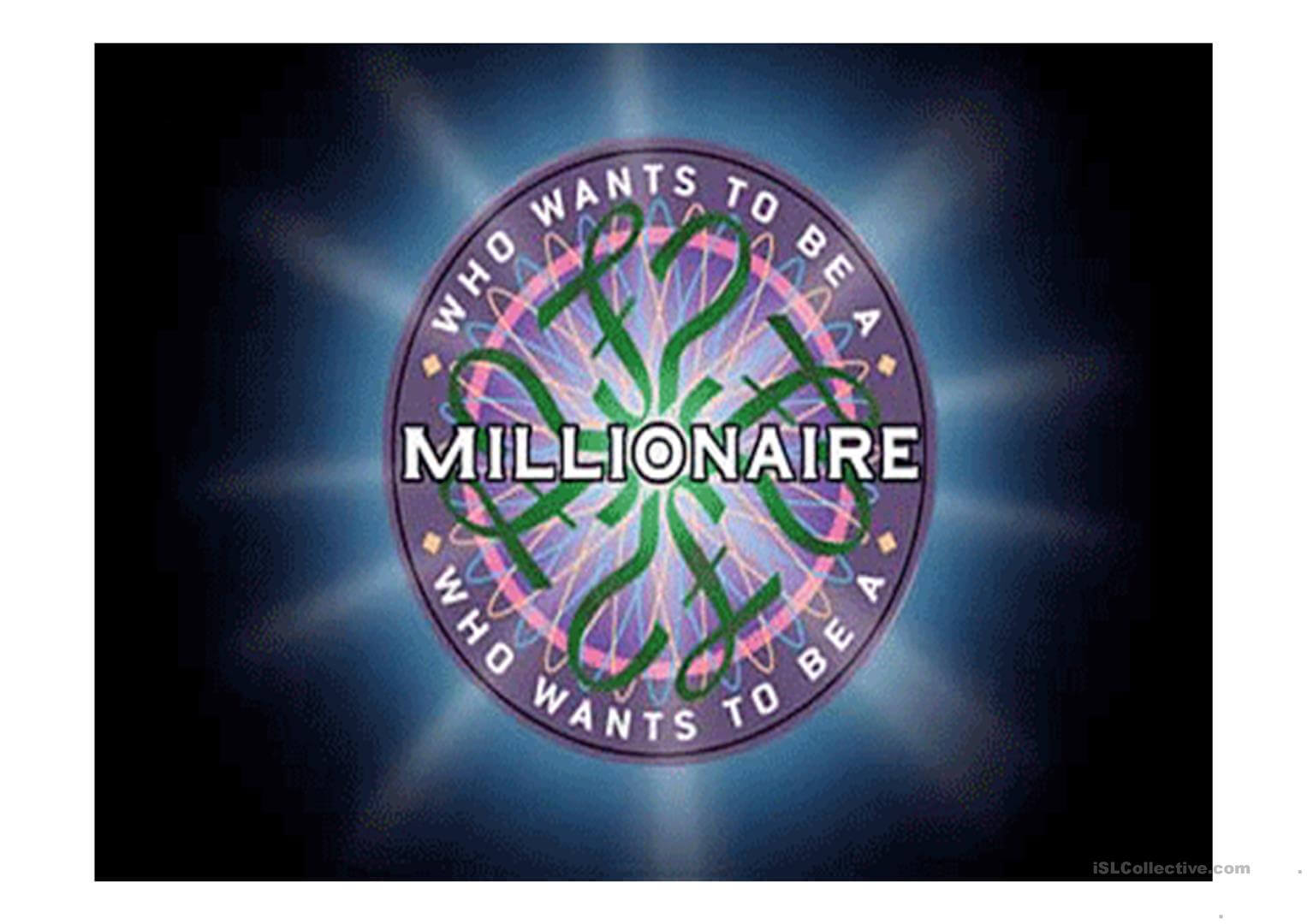 English Esl Millionaire Powerpoint Presentations – Most Intended For Who Wants To Be A Millionaire Powerpoint Template