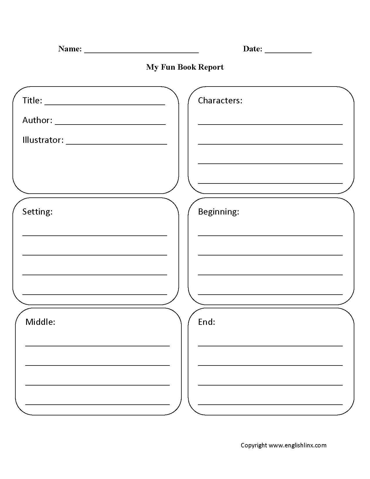 Englishlinx | Book Report Worksheets Pertaining To Book Report Template 5Th Grade