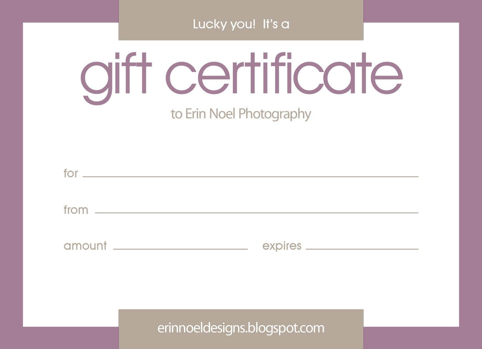 Erin Noel Designs: Gift Certificates! | Gift Certificate For Gift Certificate Template Indesign