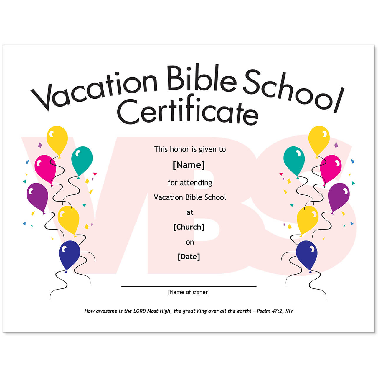 Essential Church Certificates – Children's Edition With Regard To Vbs Certificate Template
