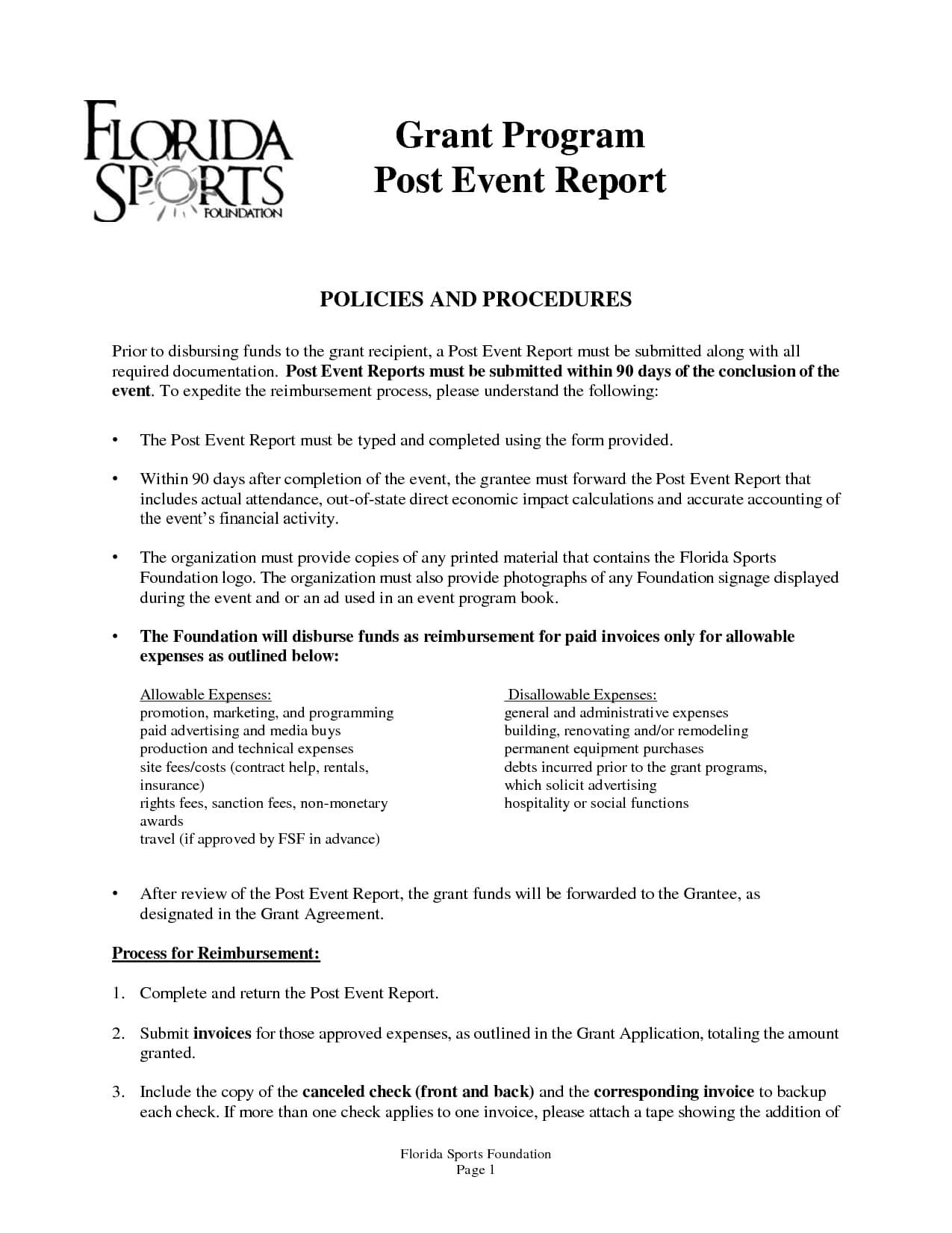 Event Report Te Qg Examples Pdf Post Excel Google Docs Inside After Event Report Template