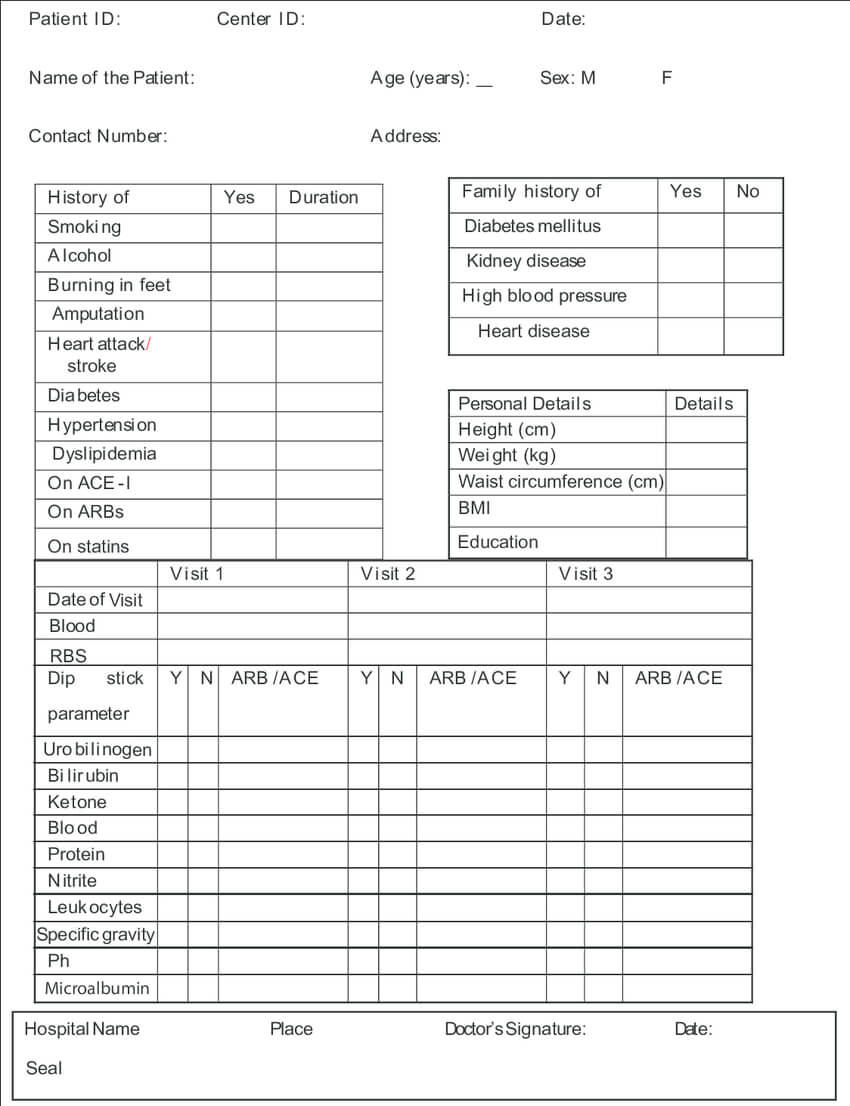 Example Of A Poorly Designed Case Report Form | Download Pertaining To Patient Report Form Template Download