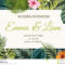 Exotic Tropical Jungle Wedding Event Invitation Stock Vector Within Event Invitation Card Template