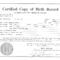 🥰free Printable Certificate Of Birth Sample Template🥰 Within Official Birth Certificate Template