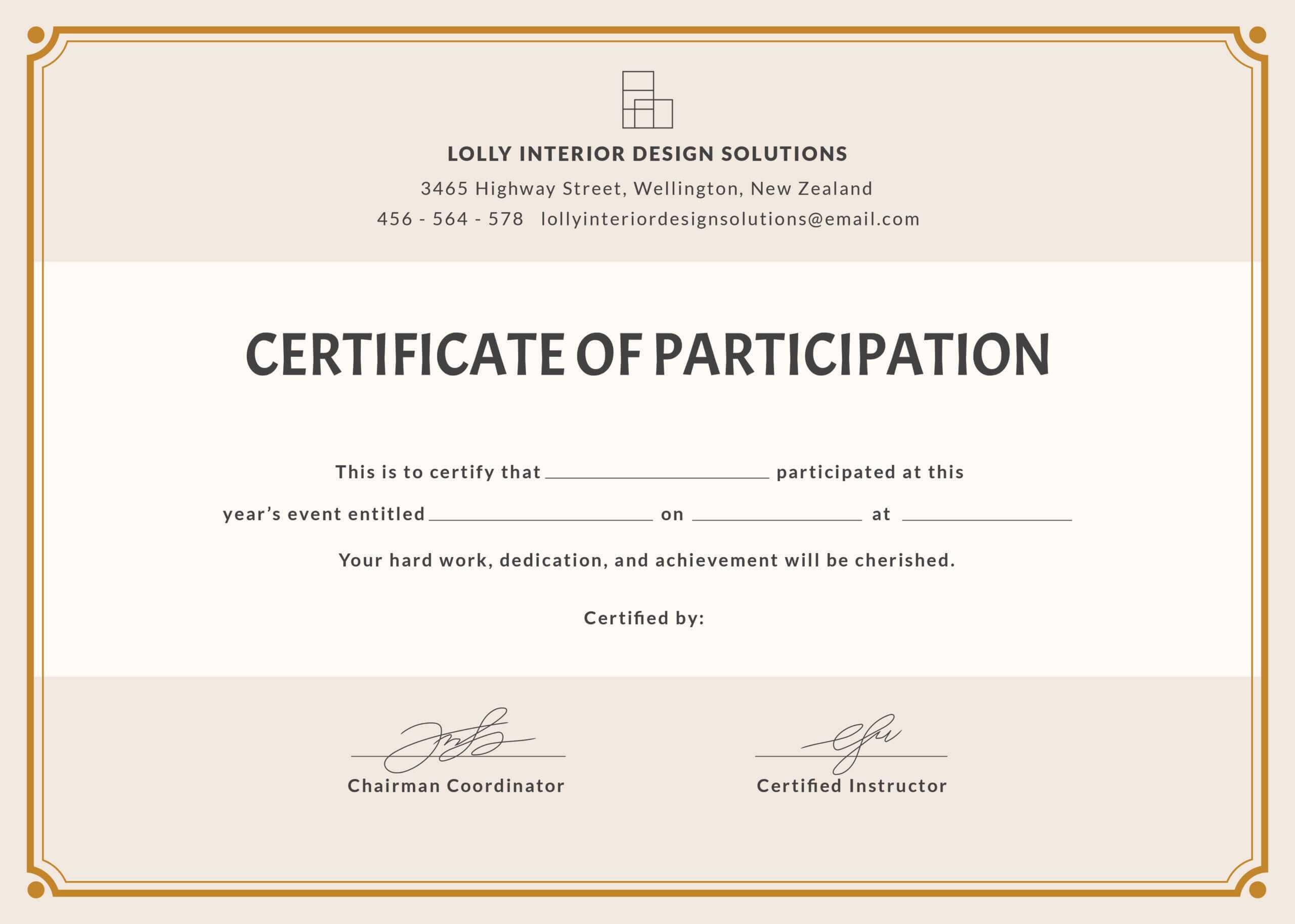 🥰free Printable Certificate Of Participation Templates (Cop)🥰 Intended For Conference Participation Certificate Template