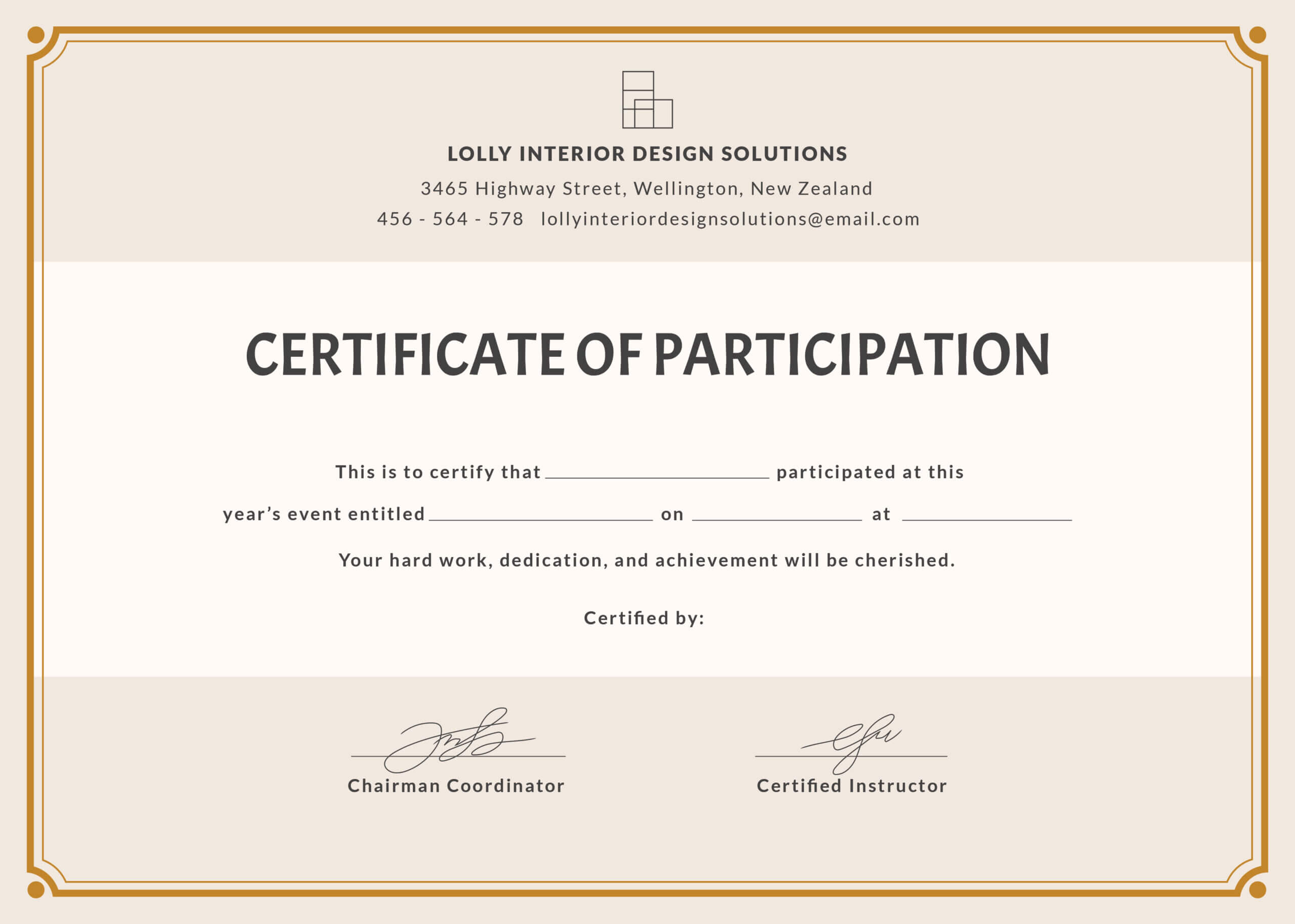 🥰free Printable Certificate Of Participation Templates (Cop)🥰 With Certificate Of Ownership Template