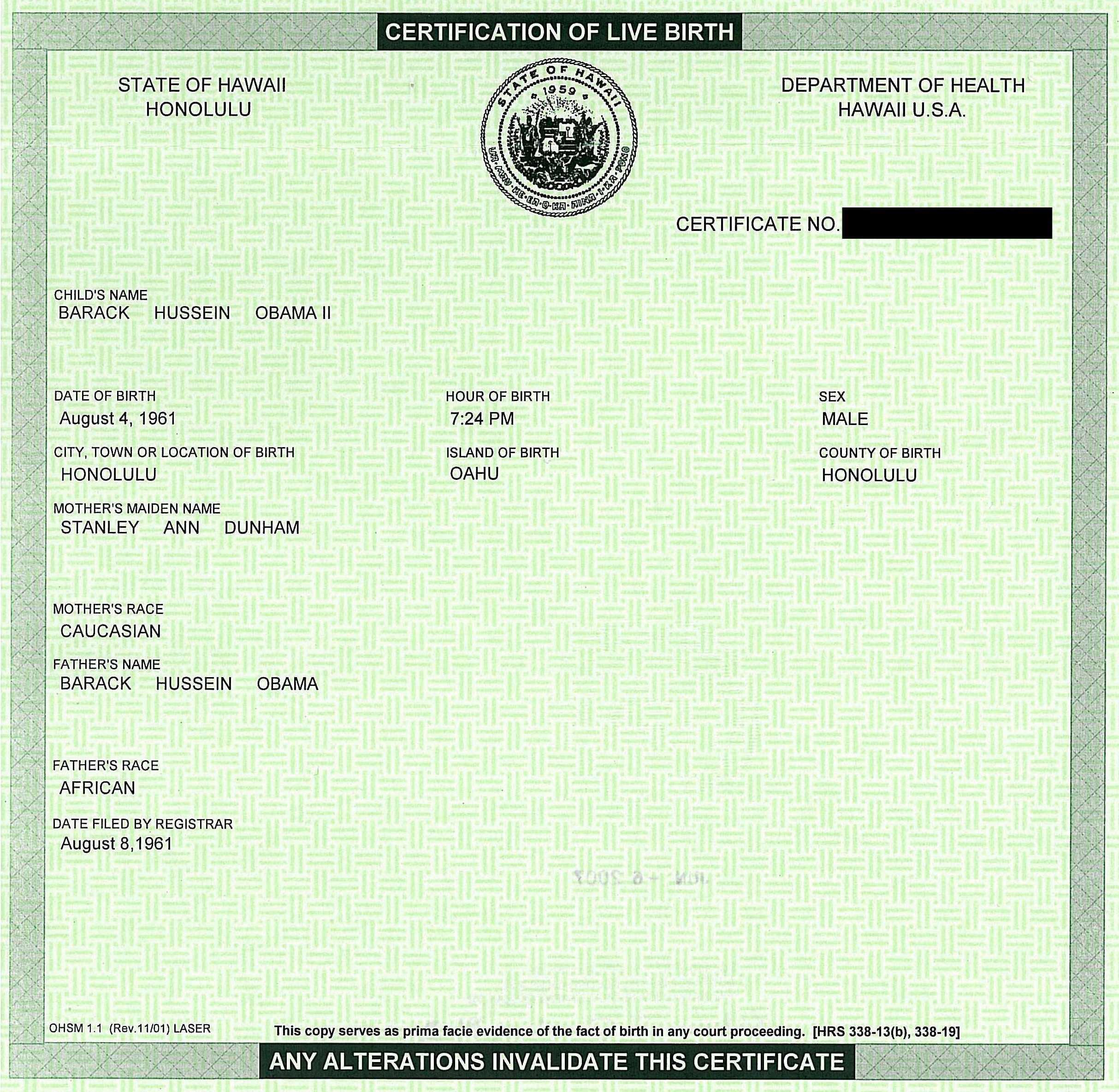 Fake Birth Certificate | Obama Birth Certificate, Birth Intended For Novelty Birth Certificate Template