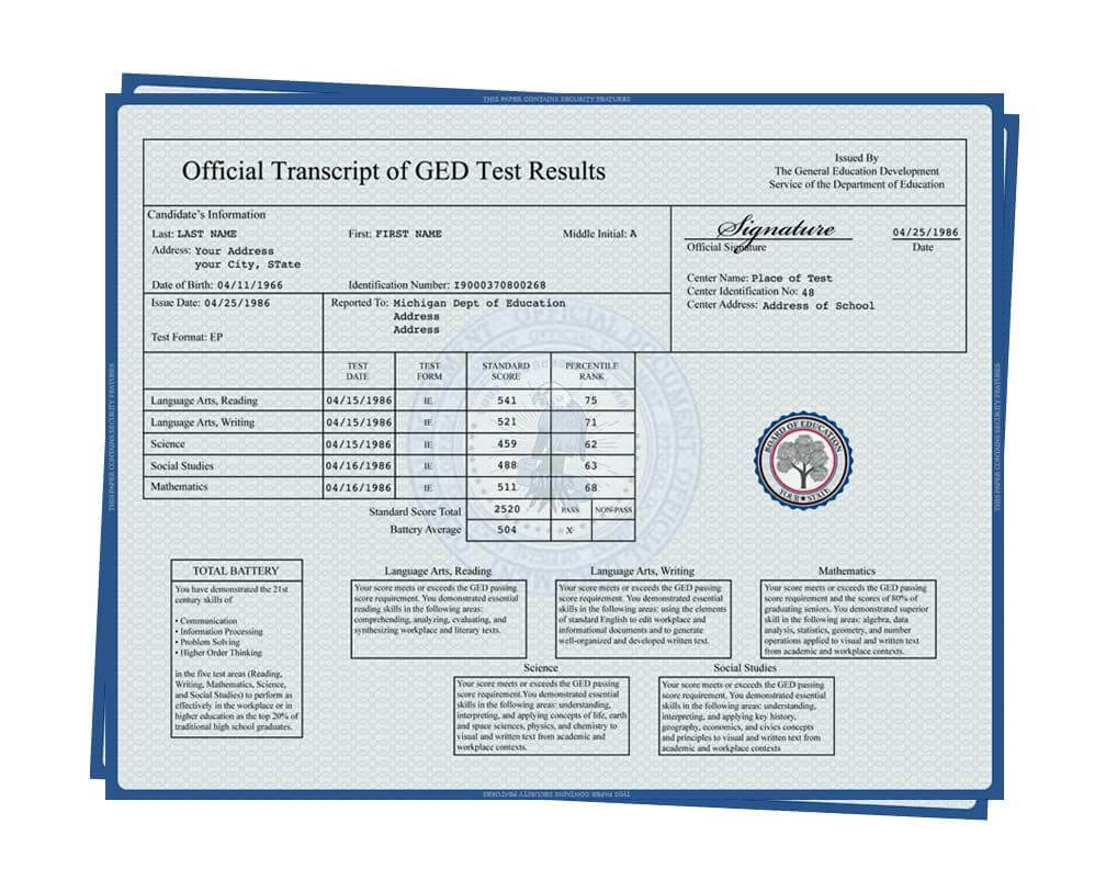 Fake Ged Transcript | Fake High School Diploma, Penn Foster Inside Ged Certificate Template Download